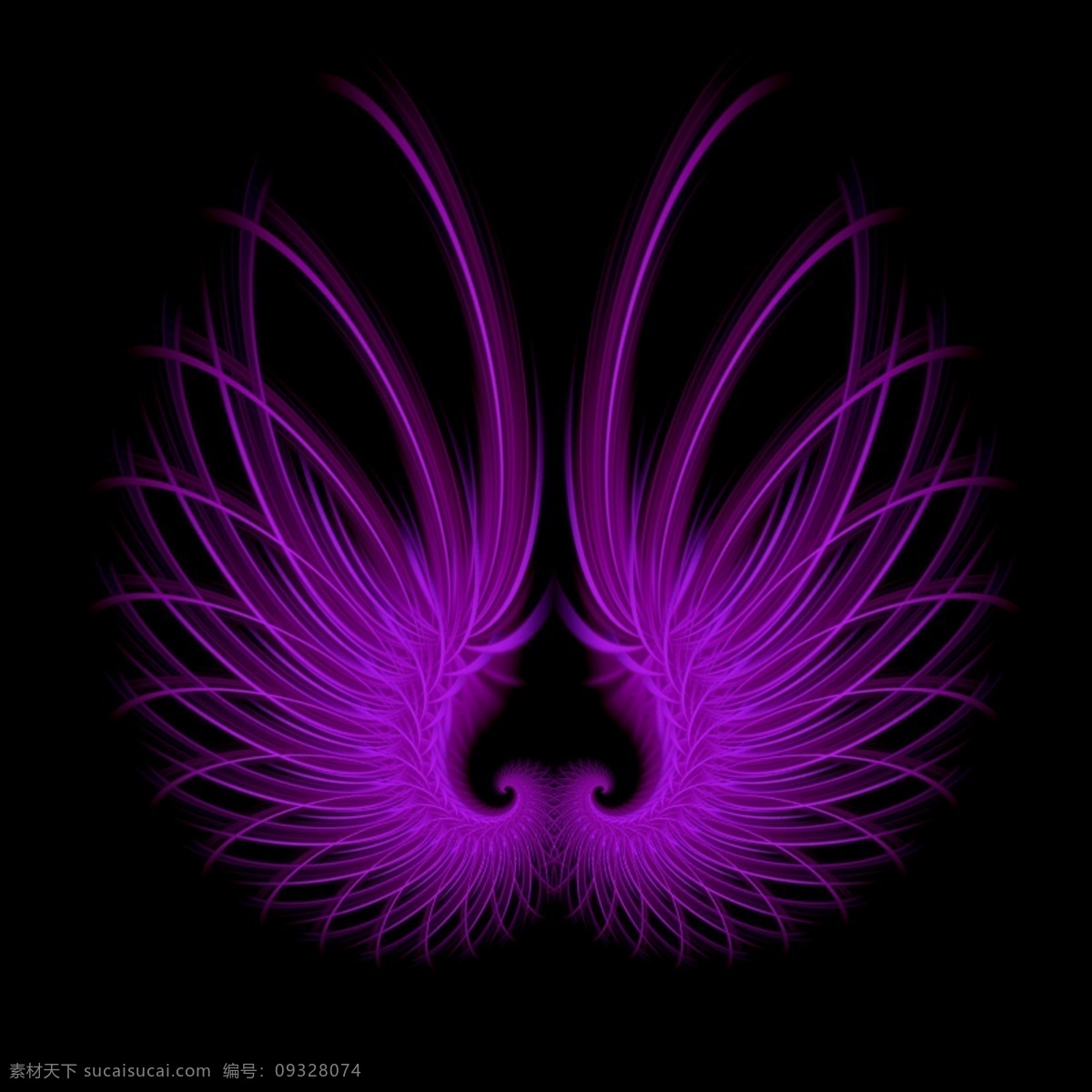 梦幻翅膀 翅膀 紫色 梦幻 装饰