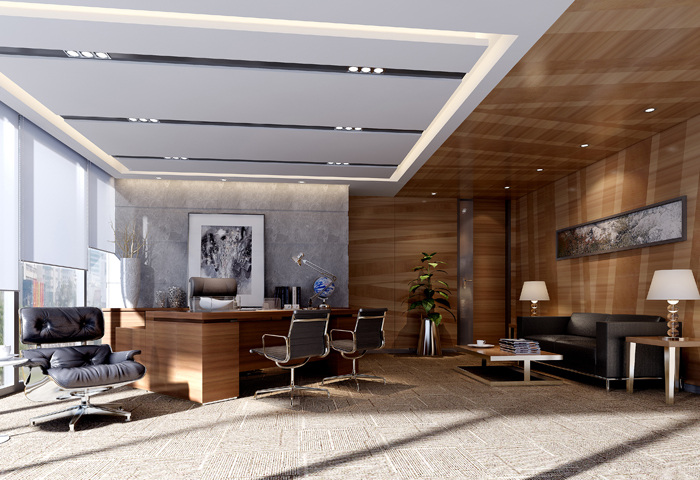 办公室 模型 简洁 炫彩 3d模型素材 室内场景模型