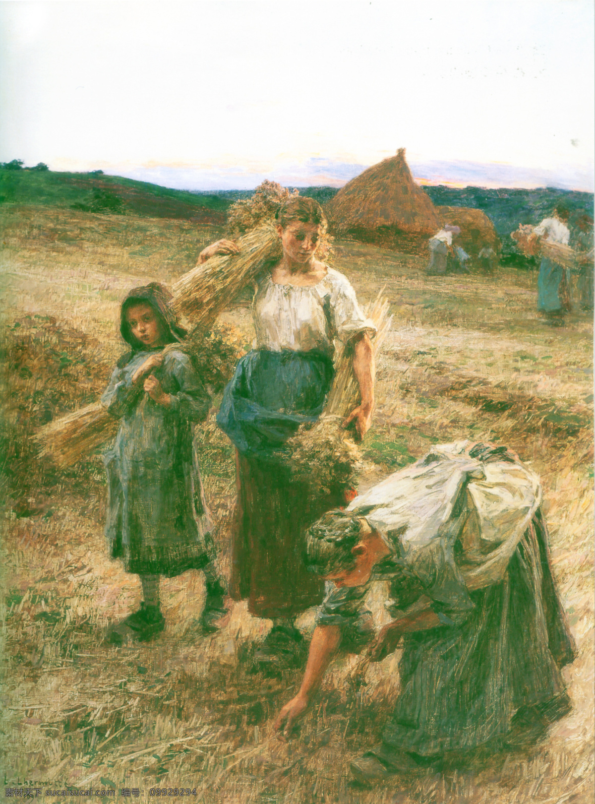 古典 唯美 绘画 绘画书法 世界名画 文化艺术 油画人物 古典与唯美 布雷东 自然主义油画 家居装饰素材