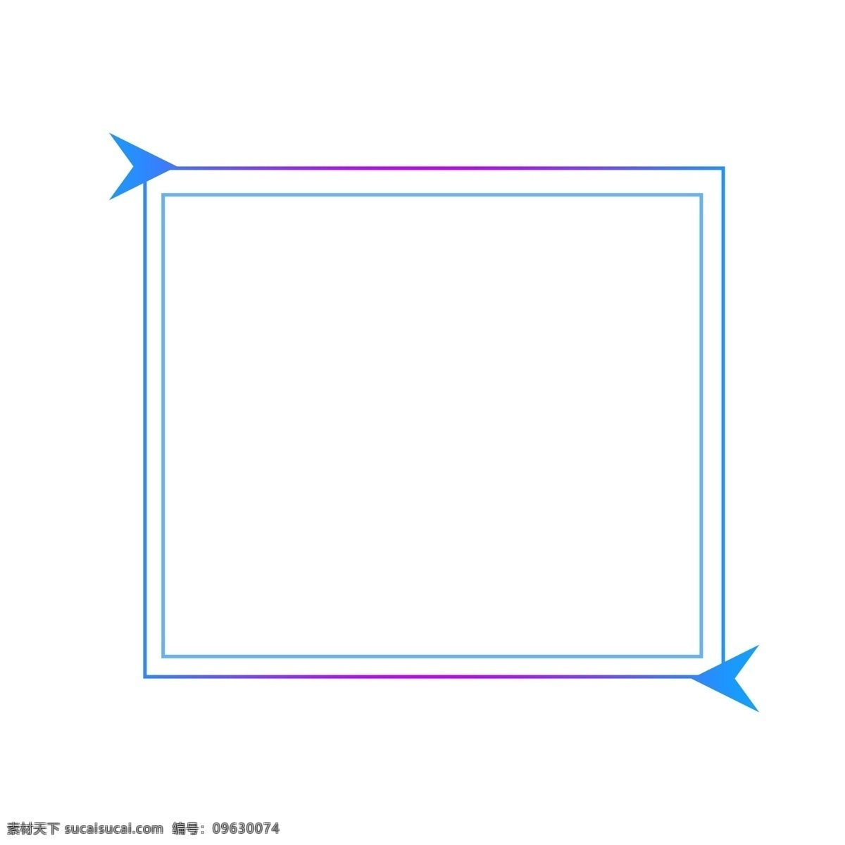 科技 渐变 箭头 边框 简约 元素