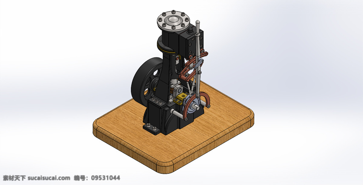立式 蒸汽机 工业设计 教育 汽车 3d模型素材 其他3d模型