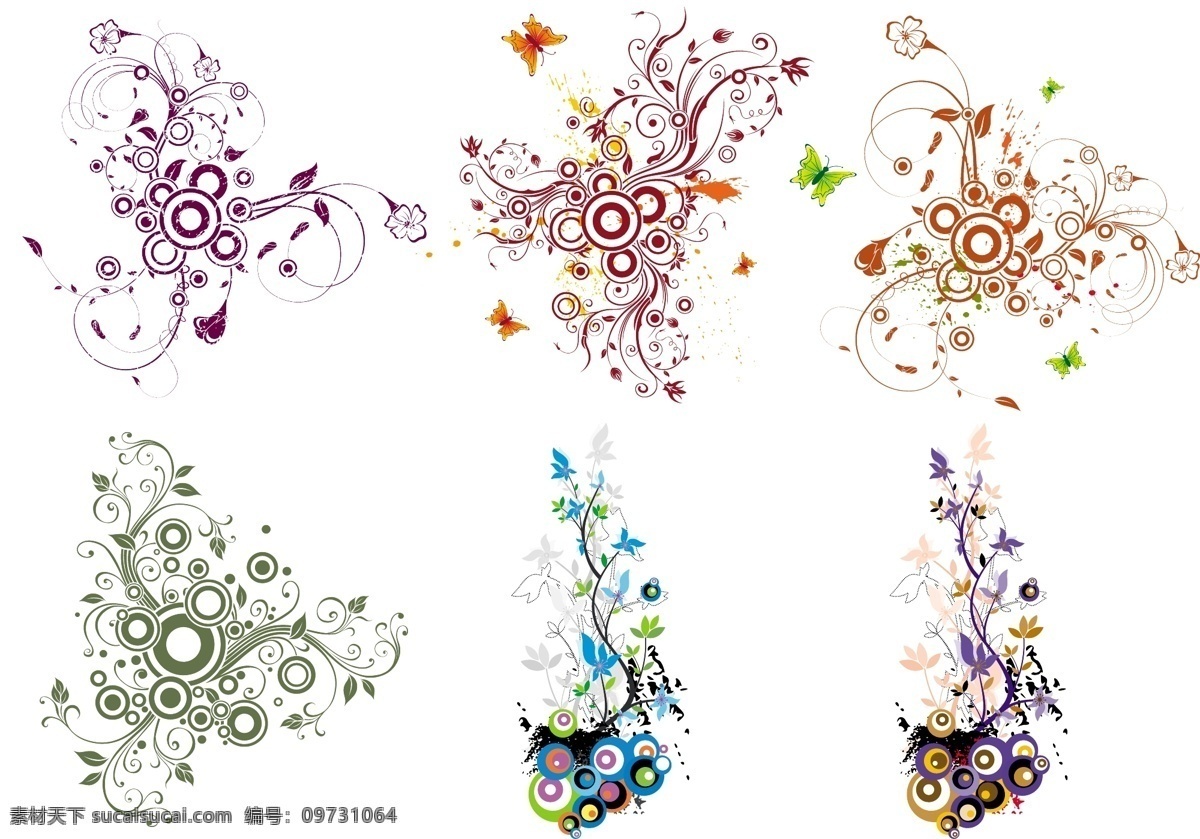 潮流 圆形 花纹 组合 矢量 矢量素材 潮流圆形 花纹组合 矢量图 其他矢量图