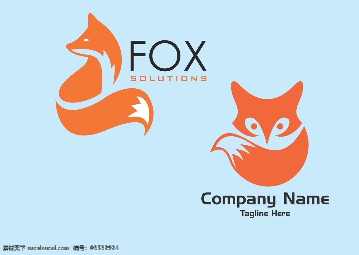 狐狸 形象标志 商业logo 公司logo 企业logo 行业标志 logo设计 创意logo 抽象logo 狐狸形象 动物保护组织 商业名片 个人名片 名片设计
