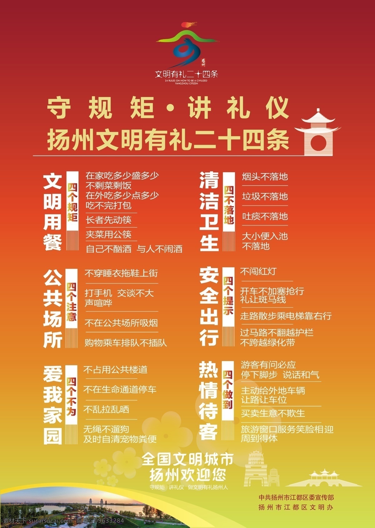 守规矩 讲礼仪 守规矩讲礼仪 扬州文明 文明扬州 文明有礼 二十四条 分层