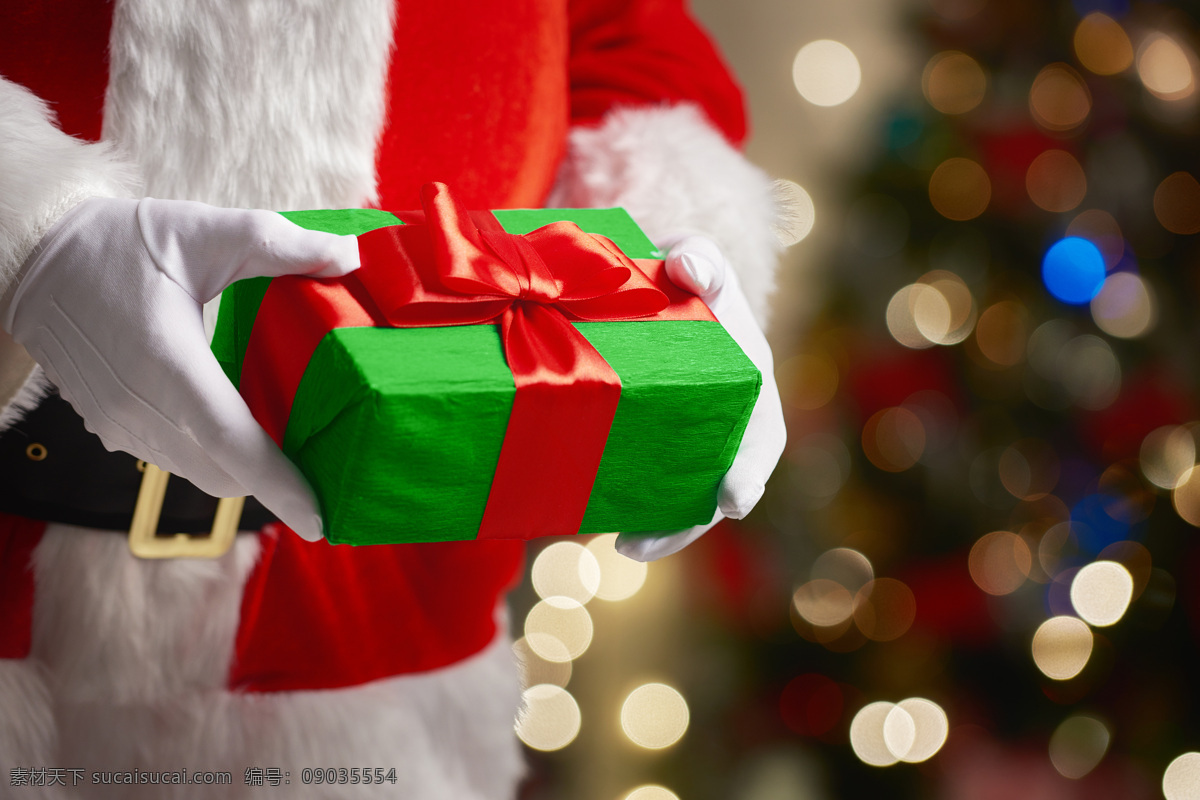 绿色 圣诞 礼物 盒 圣诞老人 圣诞节 christmas 2016 年 新年快乐 平安夜 节日庆典 礼物盒 礼品盒 黑色