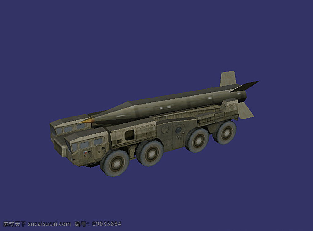 军用武器 地空导弹 防空导弹 导弹发射车 军用车 3d设计 max 蓝色