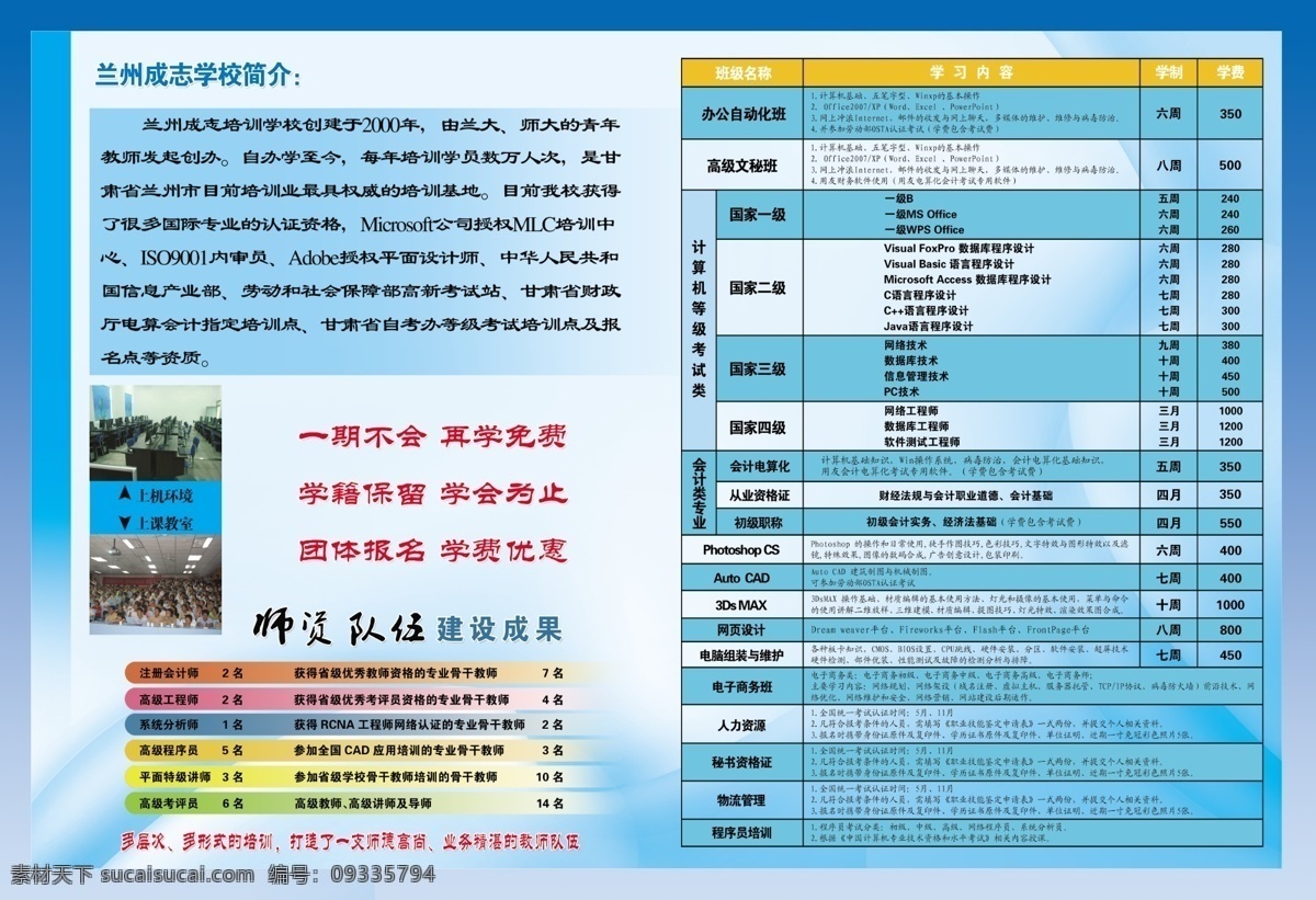 招生简章 分层 培训学校 学校简介 学校简章 源文件 展板 学校展板设计