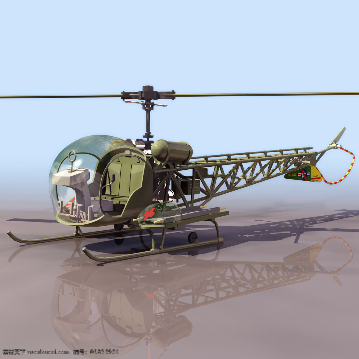 3d 单人 小型 直升机 模型 3d设计 3d素材 交通 交通工具 现代 现代科技 效果图矢量 现代科技矢量 3d模型素材 其他3d模型