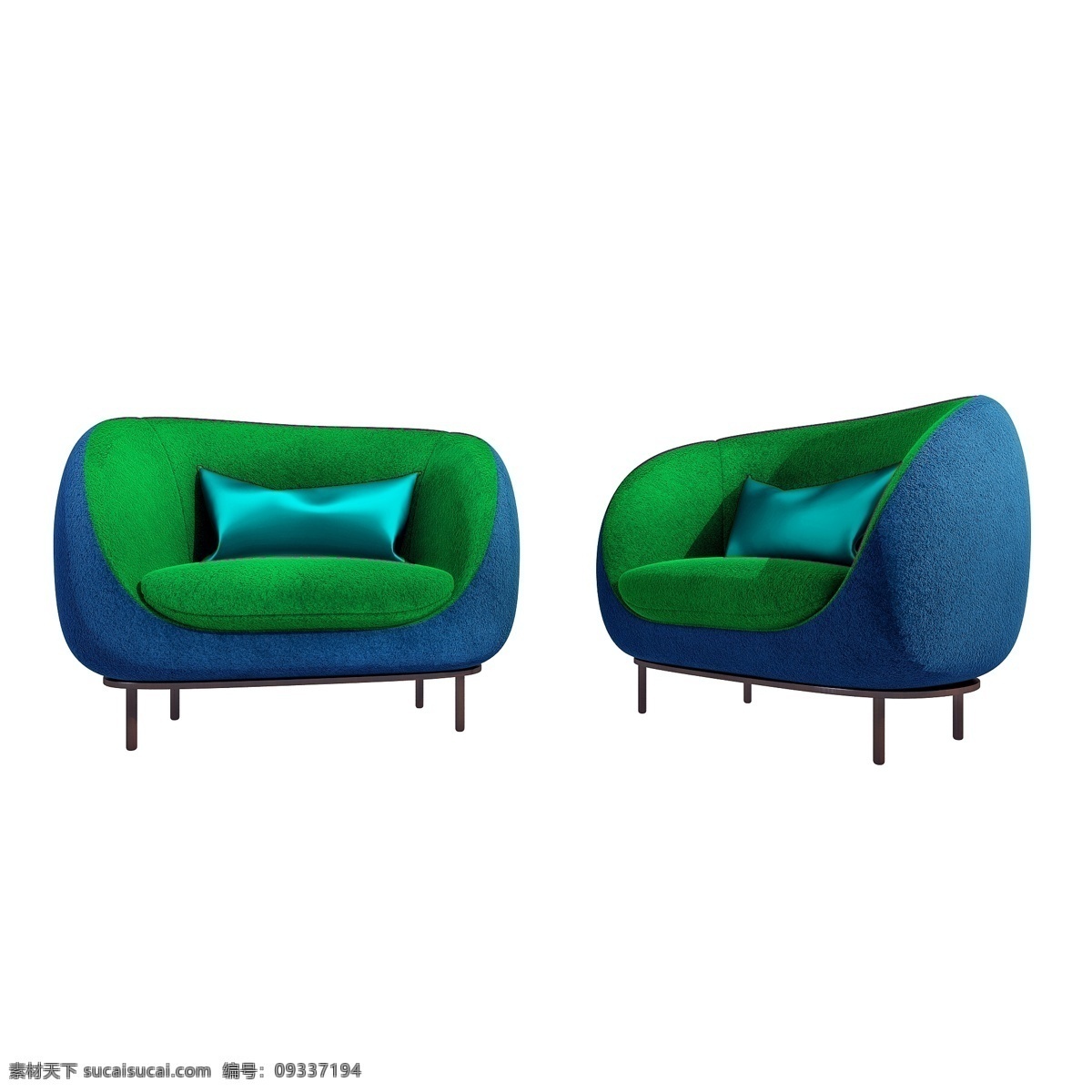 立体 绒布 椅子 图 舒适 精致 3d 休闲椅 翻毛皮 质感 仿真 沙发 创意 套图 png图