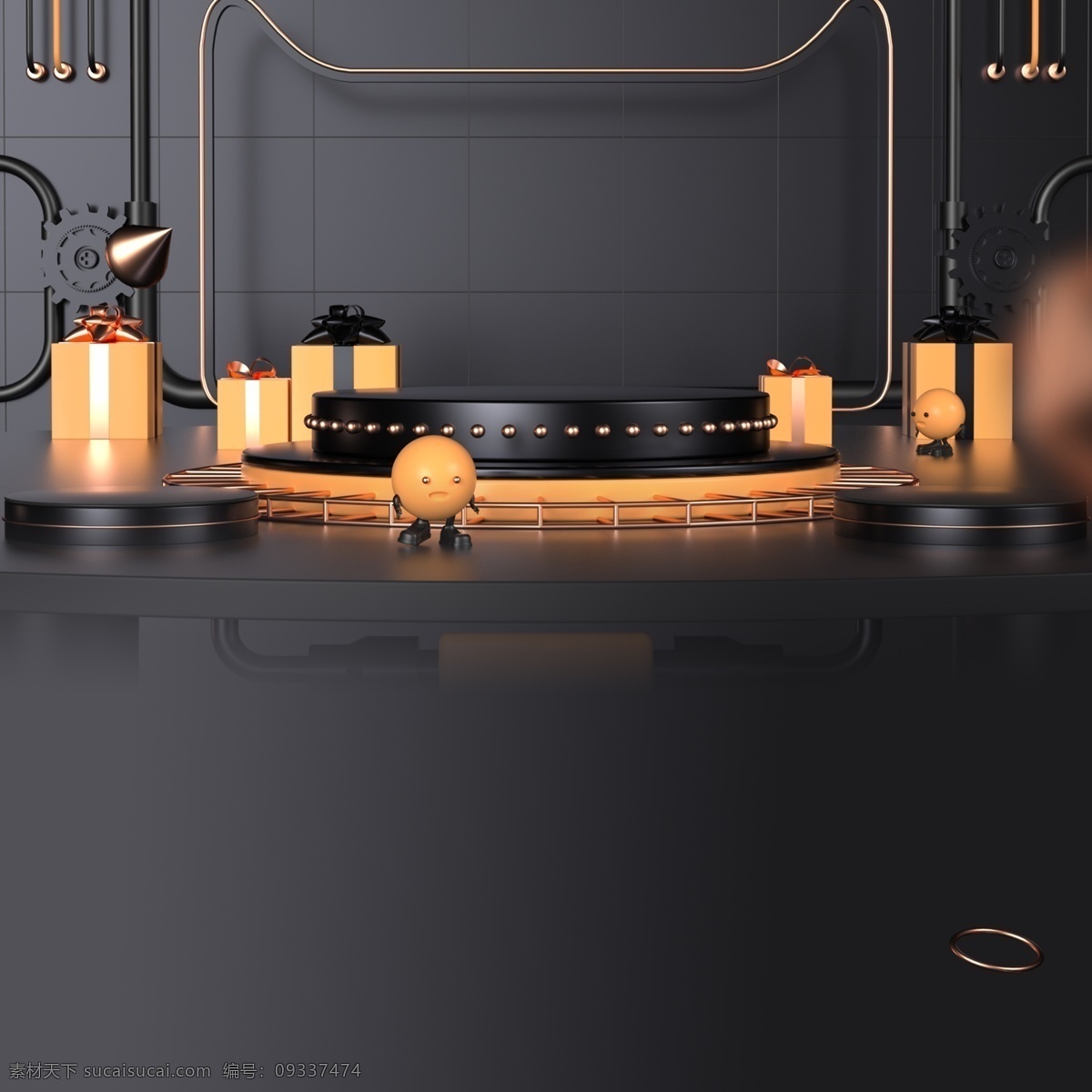 进口 狂欢 周 喜庆 c4d 立体 背景 通用背景 广告背景 背景素材 背景展板 进口狂欢周