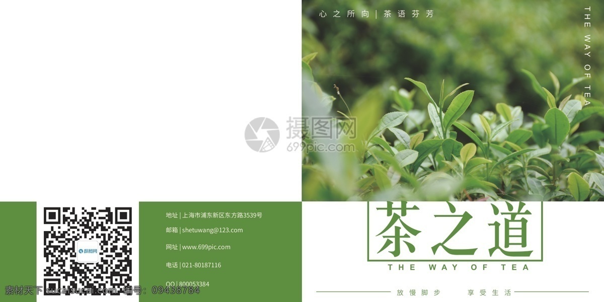 绿色 现代 茶 道 茶叶 画册 封面 简约 茶之道 画册封面 泡茶 沏茶 茶具 中国文化 植物 采茶 产品手册