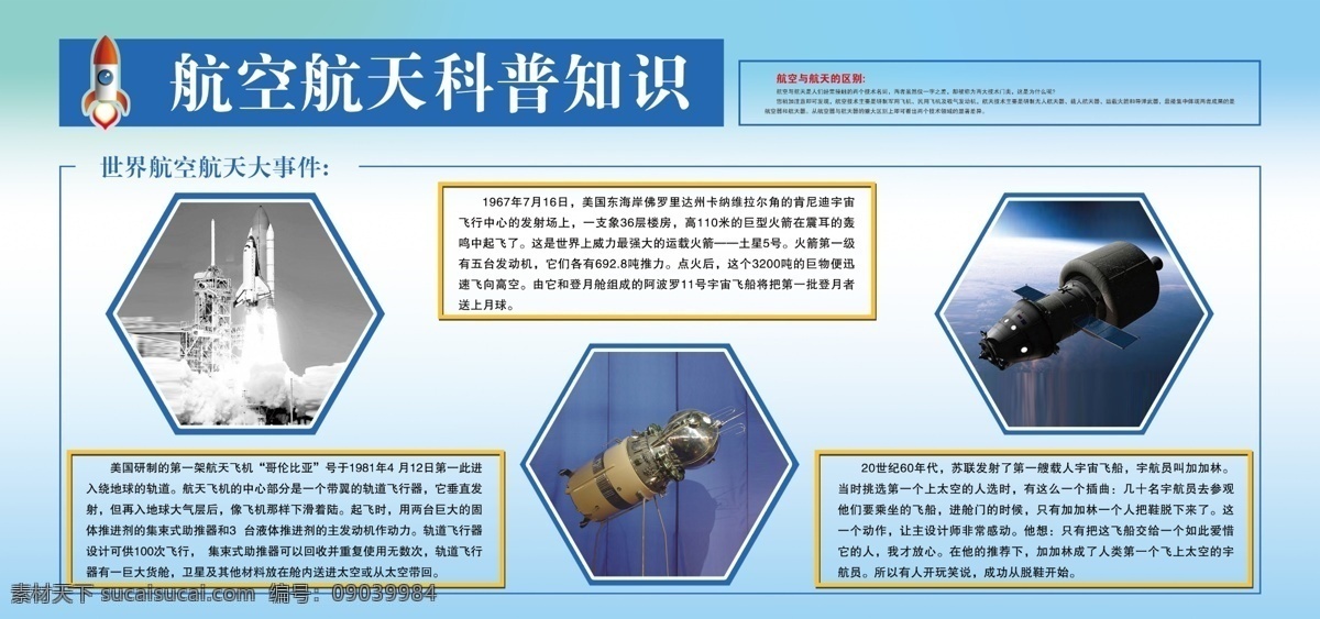 航空知识 学校展板 学校文化墙 航空航天 大事件 科普知识 蓝色背景 展板模板