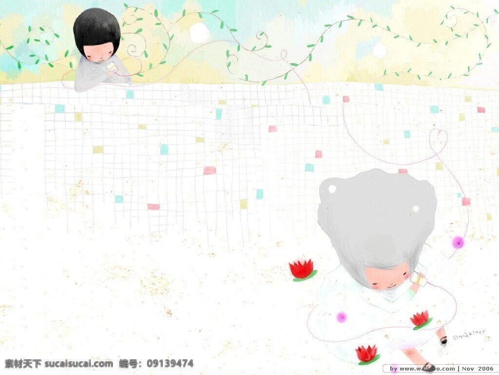 可爱 梦幻 插画 卡通 背景 海报 促销海报 节日海报 可爱梦幻 手绘海报 送礼物 边框 边框素材 卡通边框 动漫动画