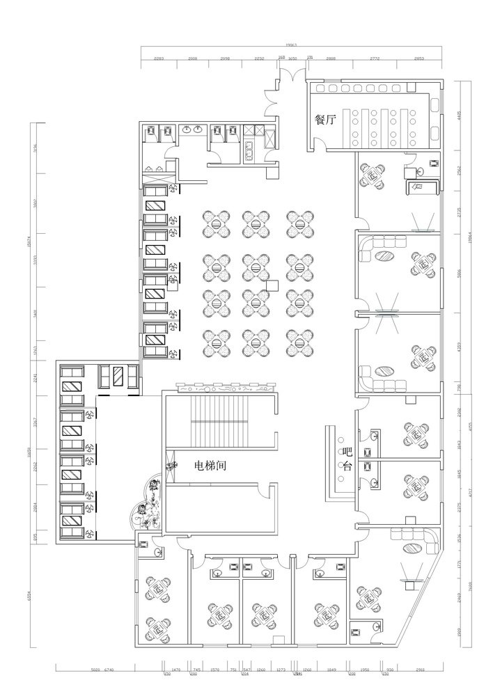 茶楼平面图 cad图 dwg 茶楼 cad 装修 茶楼cad 环境设计 室内设计