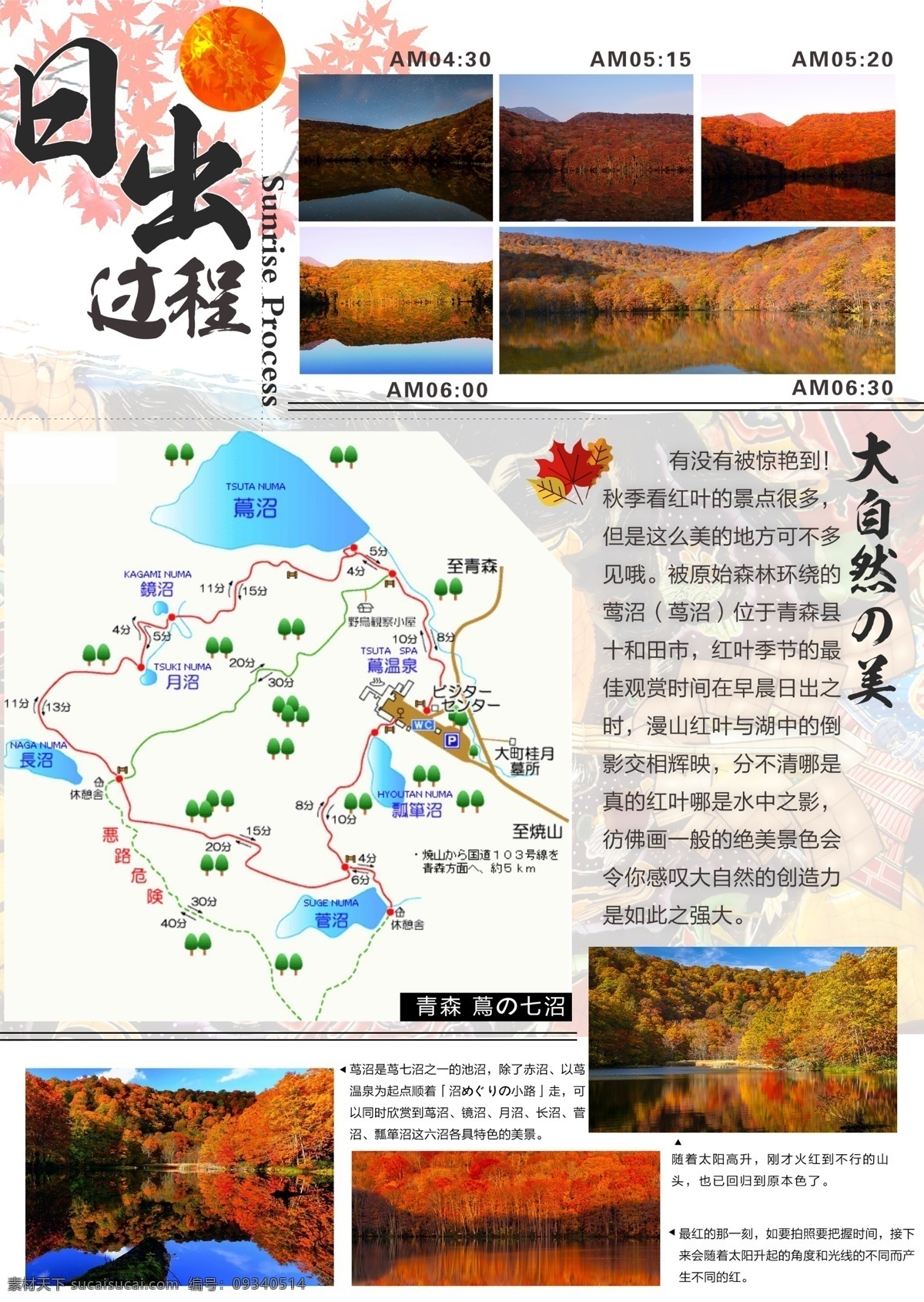 日出 过程 信息 图 日本 旅游 宣传图 简约 海报