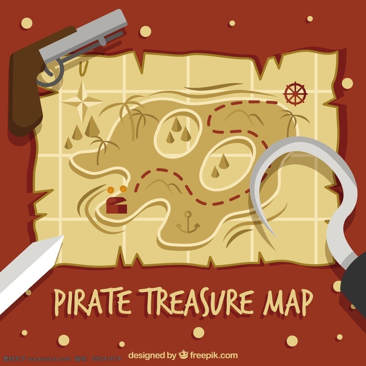 海盗 装饰 物品 藏 宝 地图 装饰物品 藏宝地图