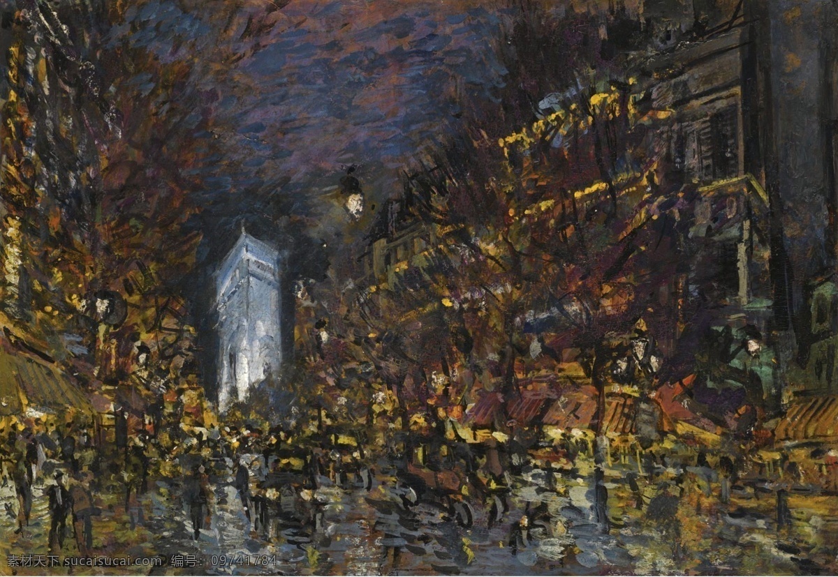 大师 画家 风景画 静物 油画 建筑 装饰画 1930 night by paris of view korovin constantin 人物 高清 西方 国外 现代 家居装饰素材