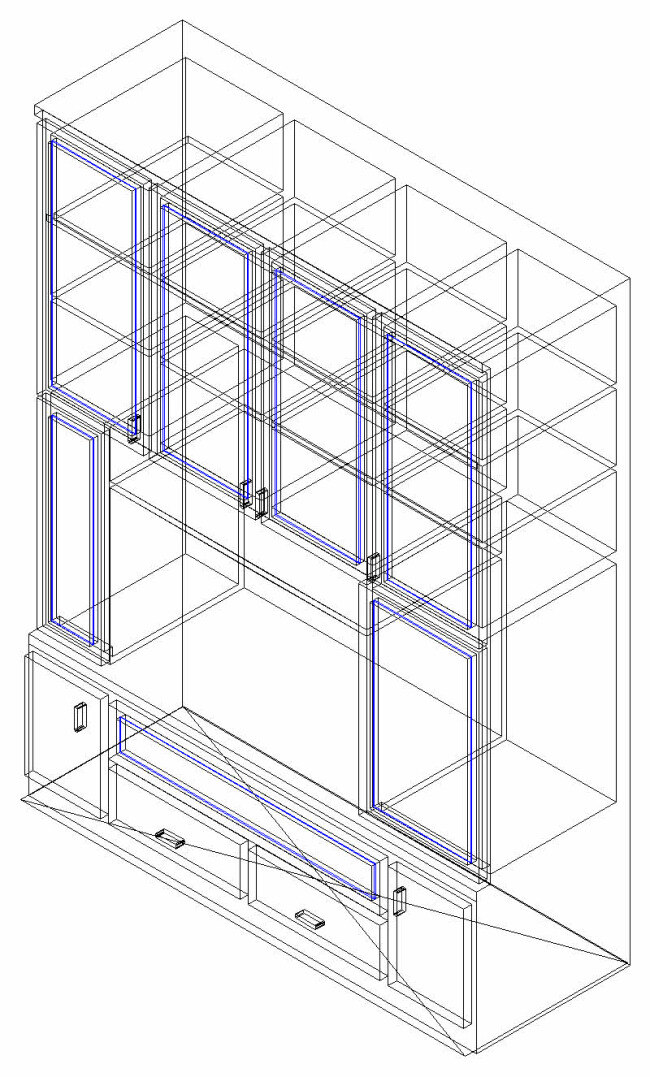 上中下 三 层 组合柜 3d cad 家装 立体 模型 三维 饰品 室内 装饰 装修 三层 cad素材