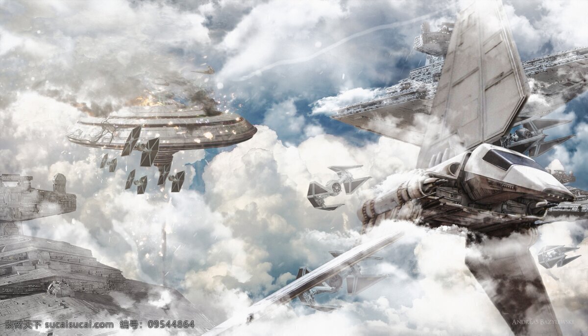 科幻 太空 空间 星球 星际 战争 飞船 母舰 飞机 战机 童话 梦幻 仙境 梦境 迷幻 幻境 幻想 悬浮 意境 魔法 插图 插画 实用图片素材