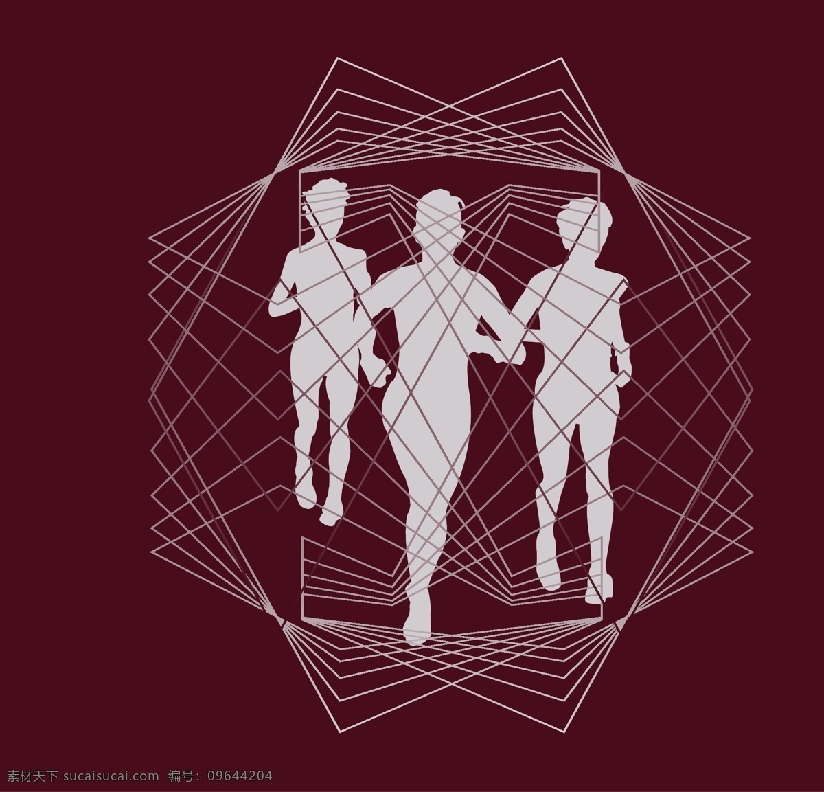 印花 矢量图 服装图案 褐色 人物 线条 印花矢量图 运动 面料图库 服装设计 图案花型