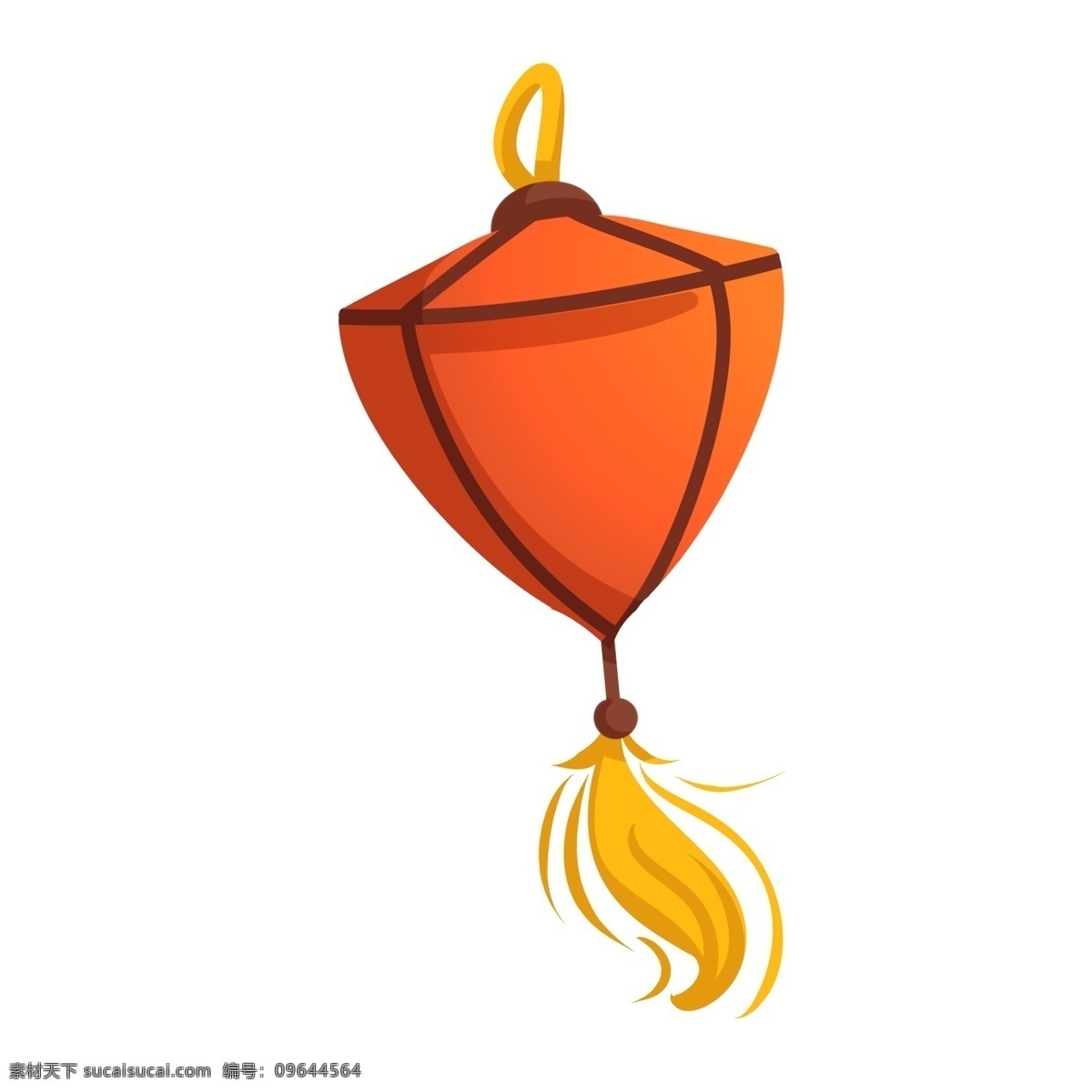 黄色 灯笼 装饰 插画 黄色的灯笼 灯笼装饰 灯笼挂饰 红色的绳子 漂亮的灯笼 黄色的吊穗