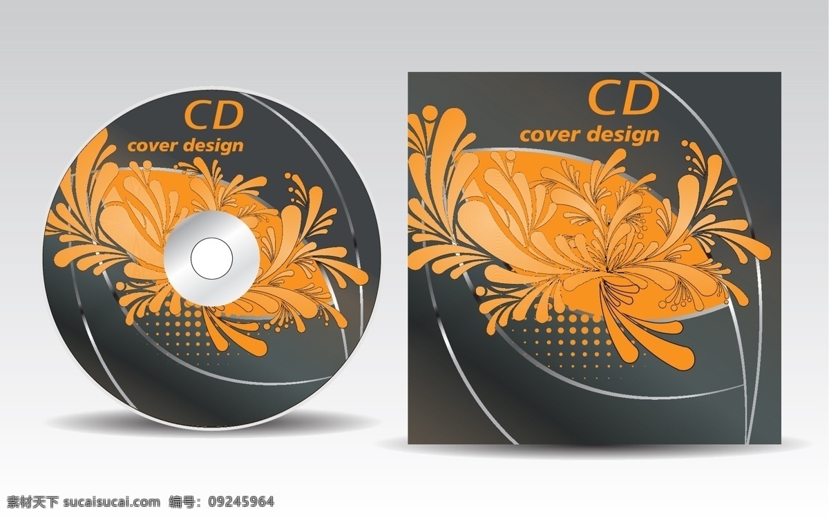 花 cd 封面设计 元素 花卉 矢量封面 盖 矢量图