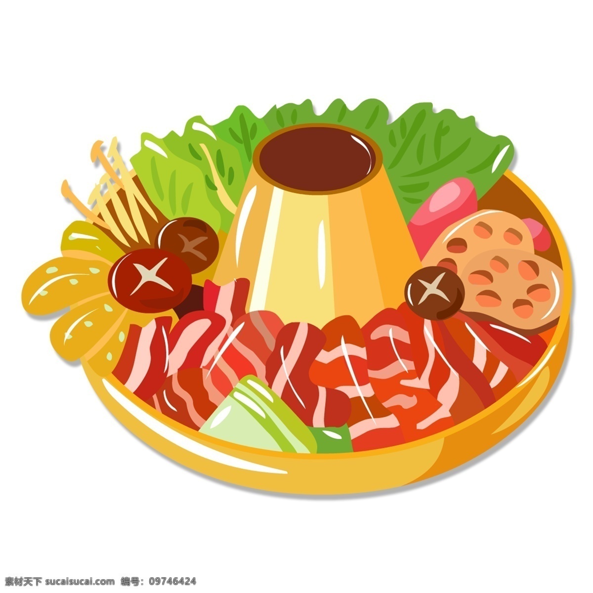 卡通 手绘 火锅 元素 商用 美味 png元素 免抠元素 透明元素