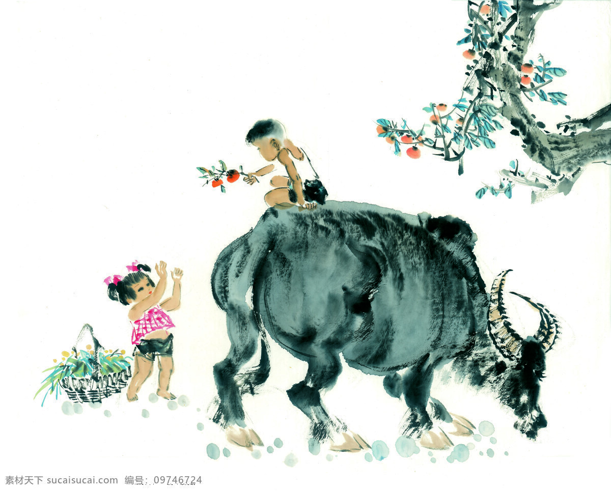 牧童 古代童玩 古代 顽童 幼儿 国学 国画 人物图库 儿童幼儿