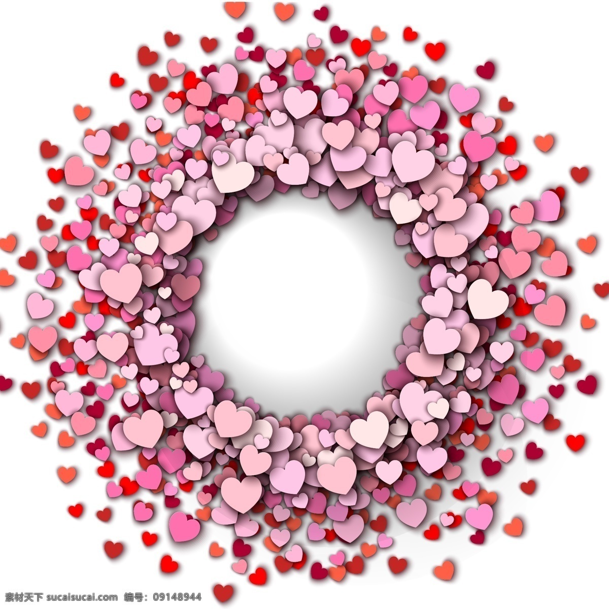粉色 爱情 爱心 元素 节日 立体 情人节