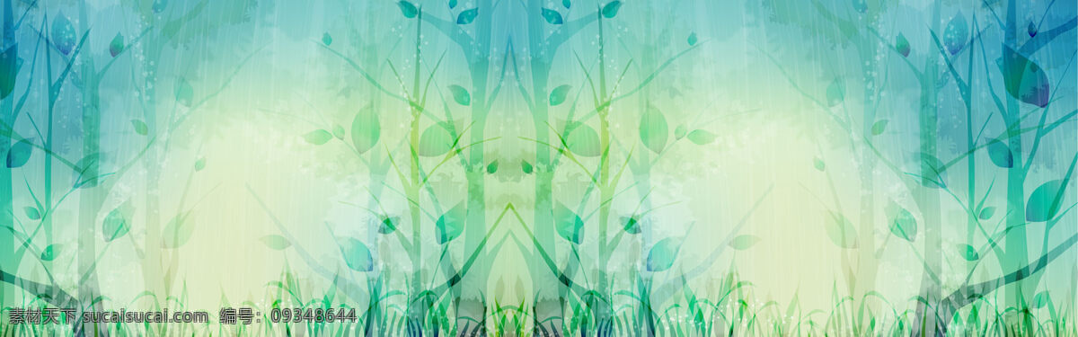 树林 水墨 清新 背景 banner 淘宝素材 淘宝主图素材 淘宝描述模板 淘宝装修素材 宝贝 详情 页 模板 淘宝海报 海报模板 淘宝 免费 装修 店铺 青色 天蓝色