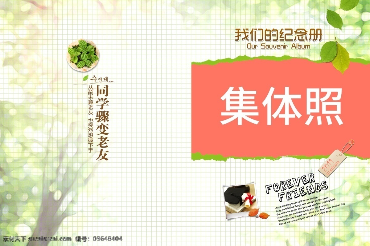 青春 校园 学生 毕业 纪念册 封面 毕业季