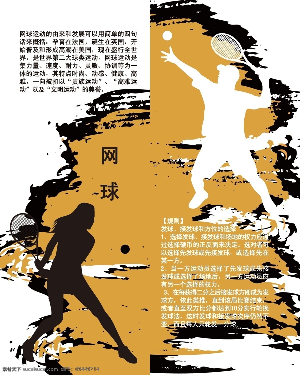 网球 展板 运动 体育 舞蹈 健身 人物 介绍 常识 200 展板模板 广告设计模板 源文件