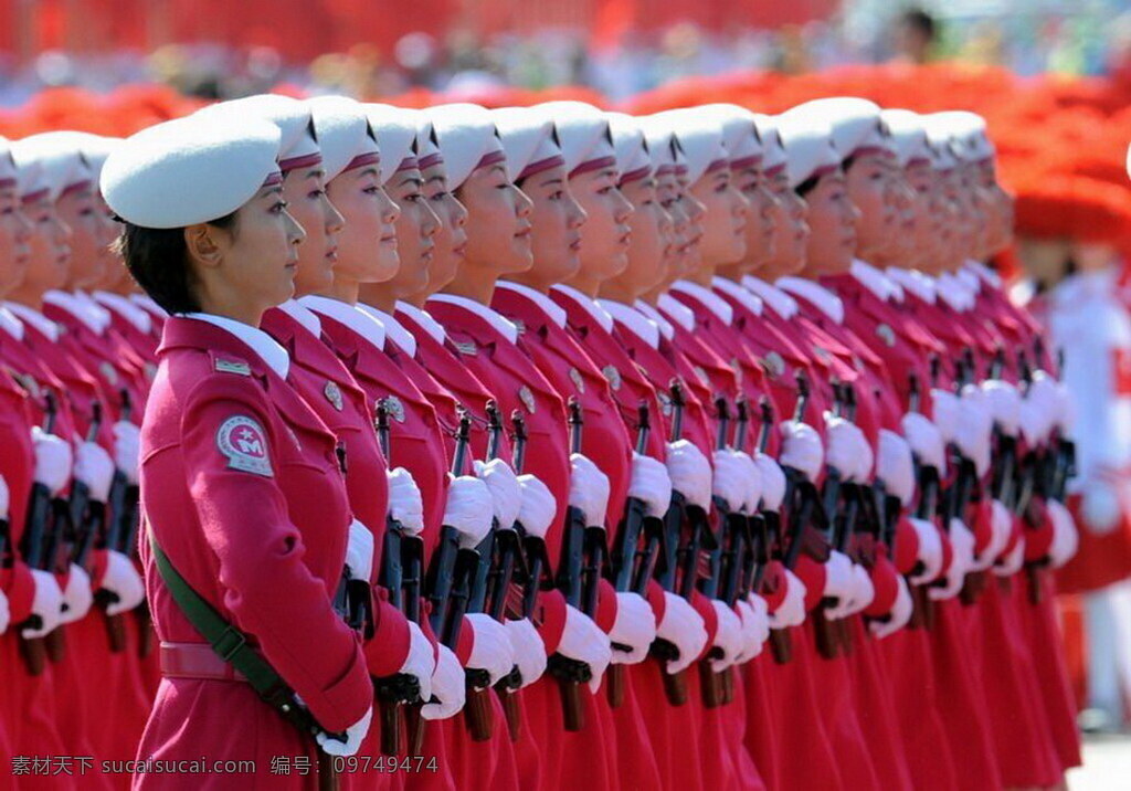2009 年 国庆 大 阅兵 女兵 风姿 60年庆典 节日庆祝 方队 女性女人 人物图库