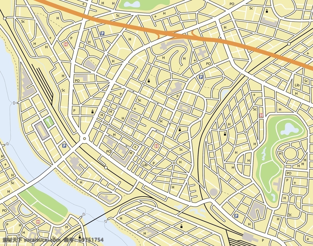 矢量 城市 规划图 道路 map 图纸 图样 测量图 绘图 导航 指路 河流 规划 其他矢量 矢量素材 矢量图库