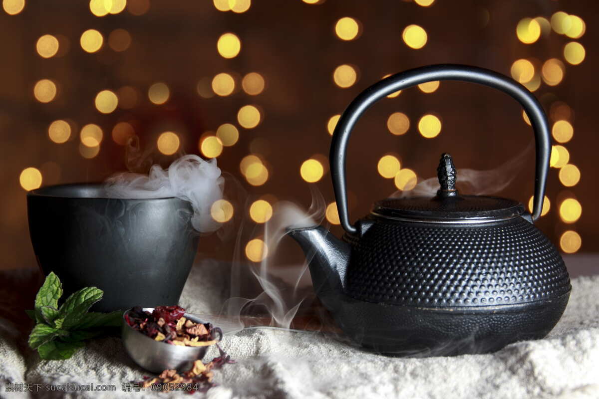 铁艺茶壶 精致 传统 茶艺 铁艺 茶壶 茶具 餐饮美食 餐具厨具