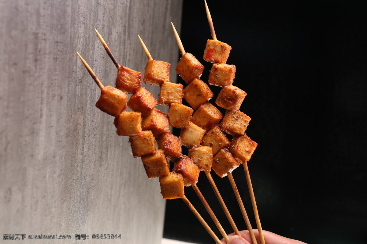 烤鱼豆腐 烧烤 夏日 烤串 烤 餐饮美食 传统美食