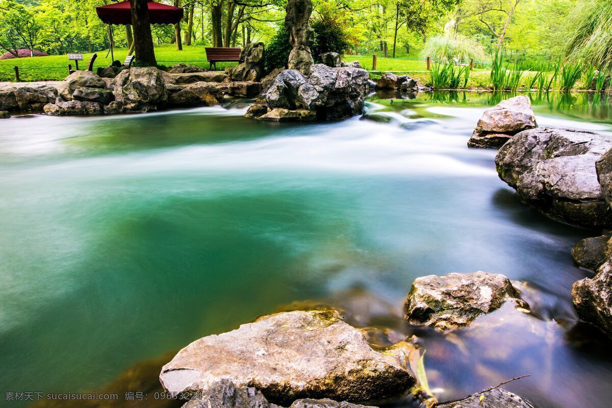 杭州 太子湾 公园 小溪 流