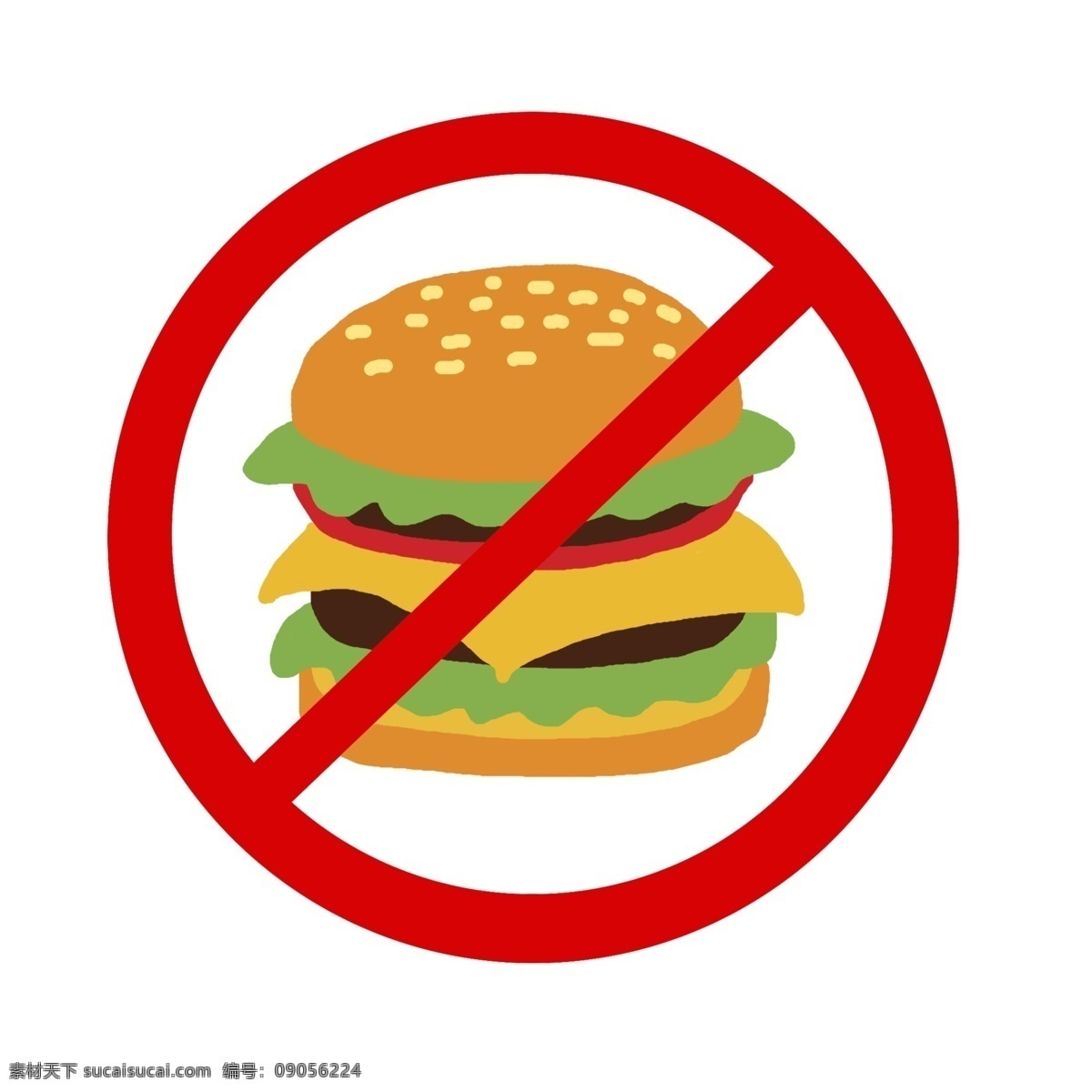 禁止 吃 汉堡 减肥瘦身 提醒 标志 禁止汉堡 瘦身 矢量标志 热量 减肥卡通 手绘标签 符号 减肥 卡通 禁止符号