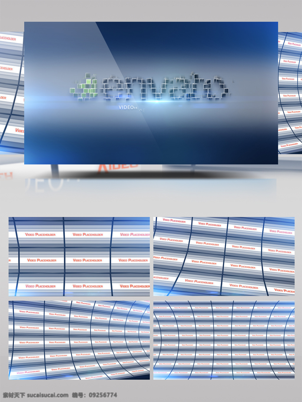 震撼 3d 效果 led 视频 屏幕 展示 墙 ae 模板 弧形 科幻 未来 相册 视频墙 巨幕