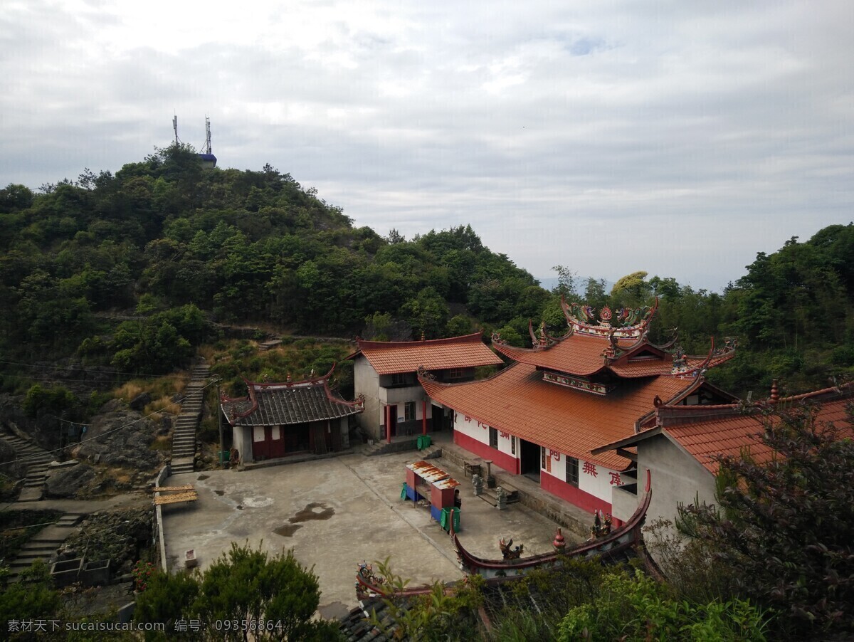 古庙风景 古庙 风景 山区 拜佛 古山 自然景观 山水风景