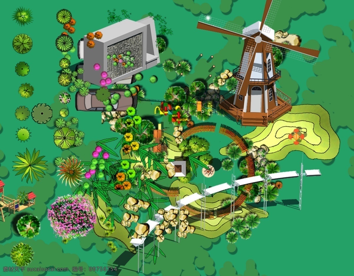 植物 建筑 精典 平面 资料 分层 环境设计 景观设计