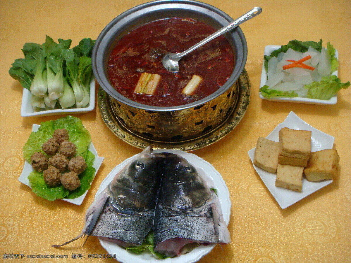 火锅 餐饮美食 传统美食 鱼头火锅 psd源文件