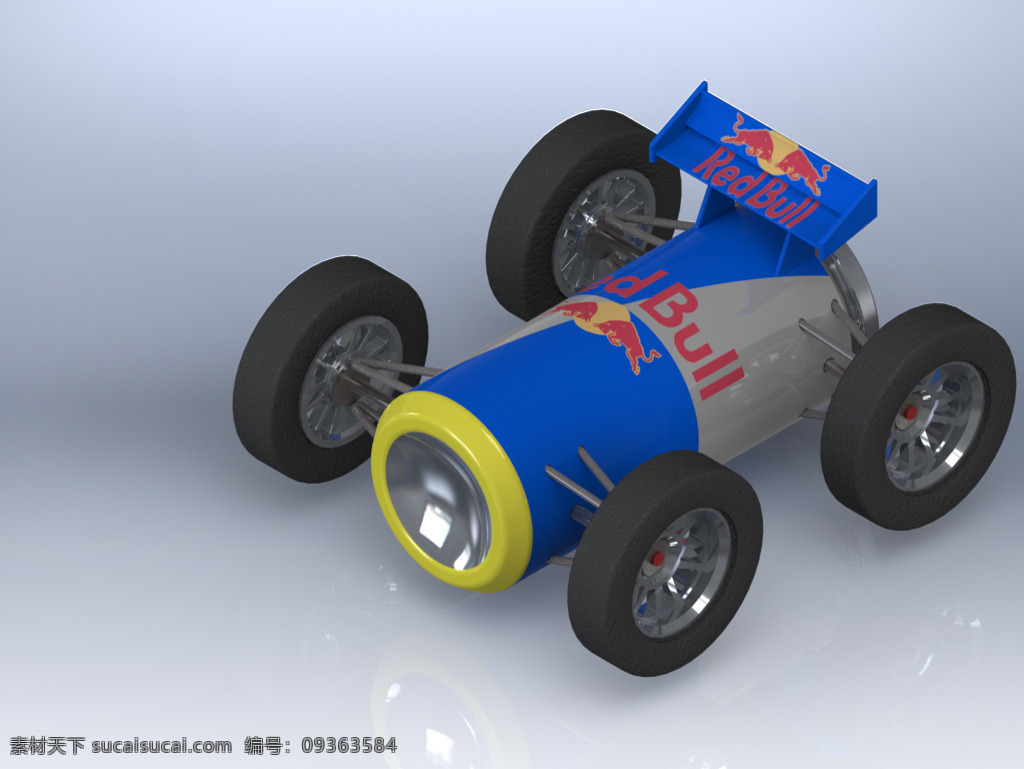 红牛免费下载 公牛 红色 汽车 赛车 3d模型素材 其他3d模型