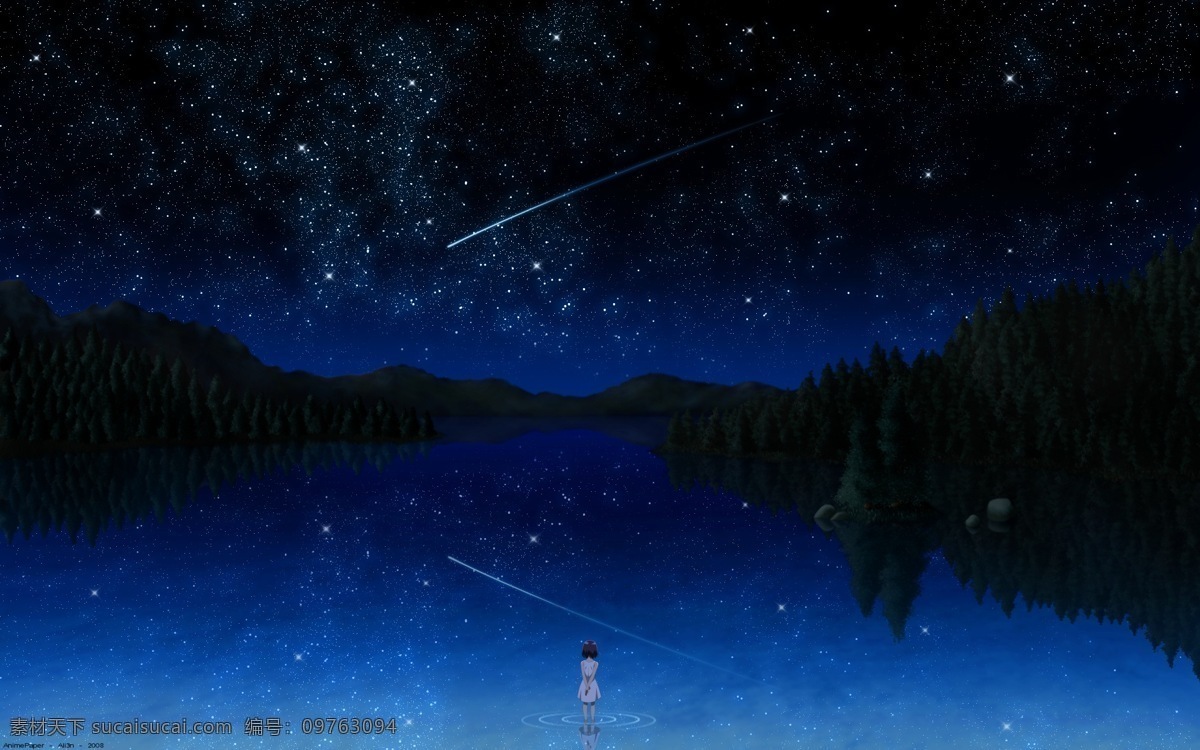 梦幻 蓝色 宇宙 唯美 星空 背景