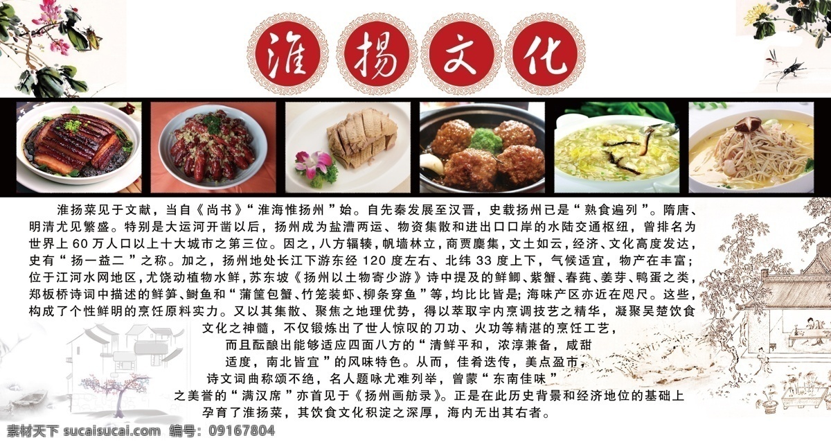 淮扬菜文化 淮扬菜 文化墙 淮扬菜介绍 中国风 展板 环境设计 室内设计
