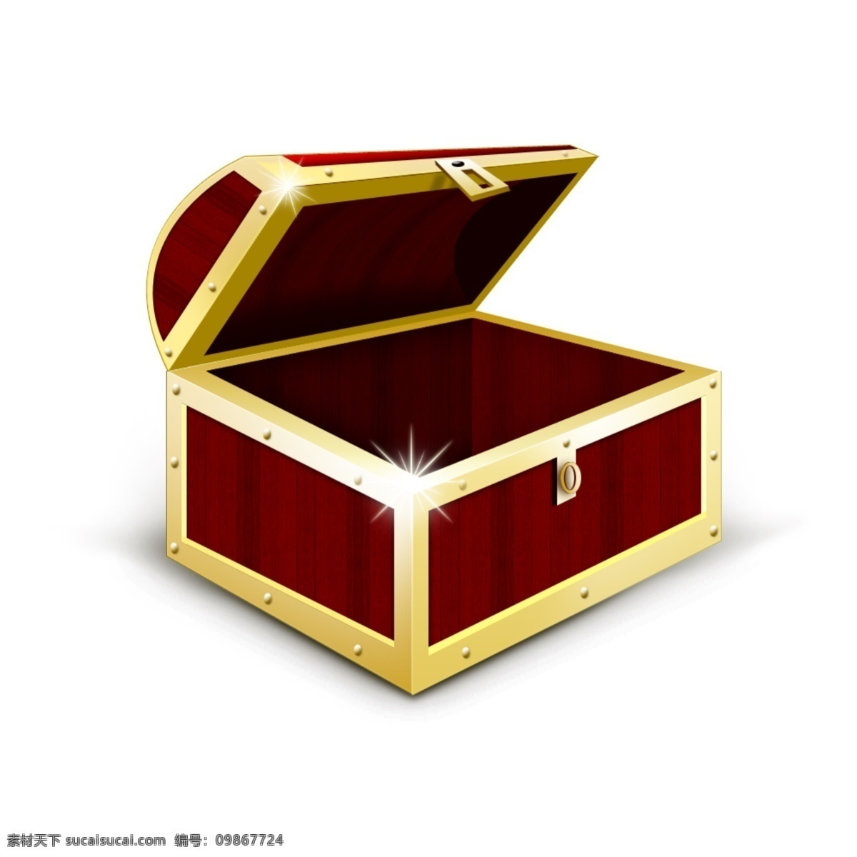 手绘 红色 金属 宝 箱 手绘箱子 手绘宝箱 宝箱 箱子 金属宝箱 红色宝箱
