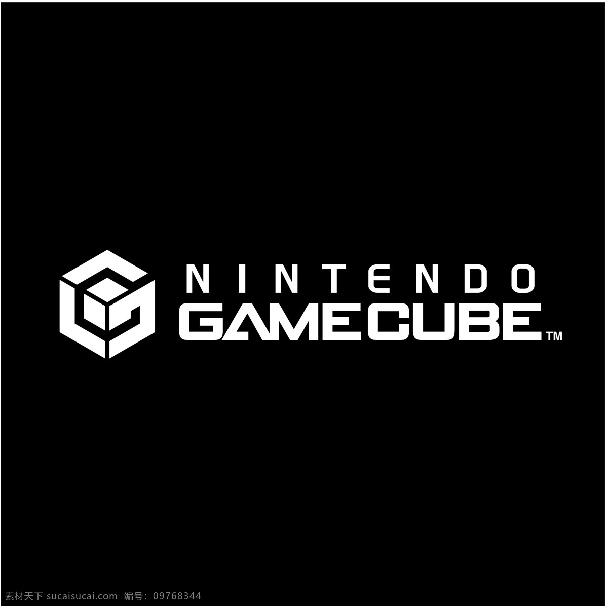 免费 任天堂 gamecube 标识 黑色