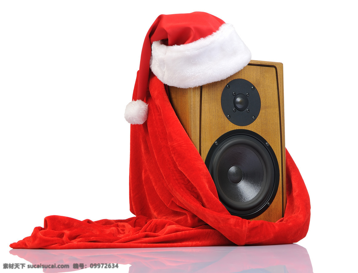 圣诞 帽 音响 圣诞帽 红布 扩音器 音乐播放器 影音娱乐 生活百科