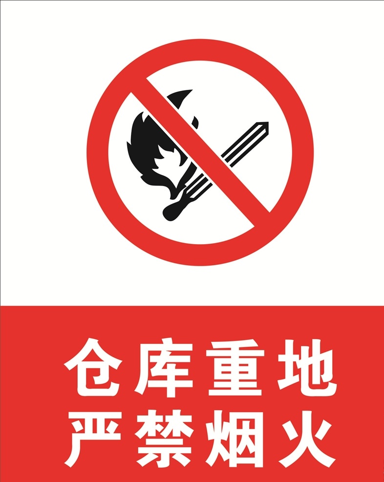 仓库重地 严禁烟火 标识 安全标识 仓库标识 工地标识 海报类