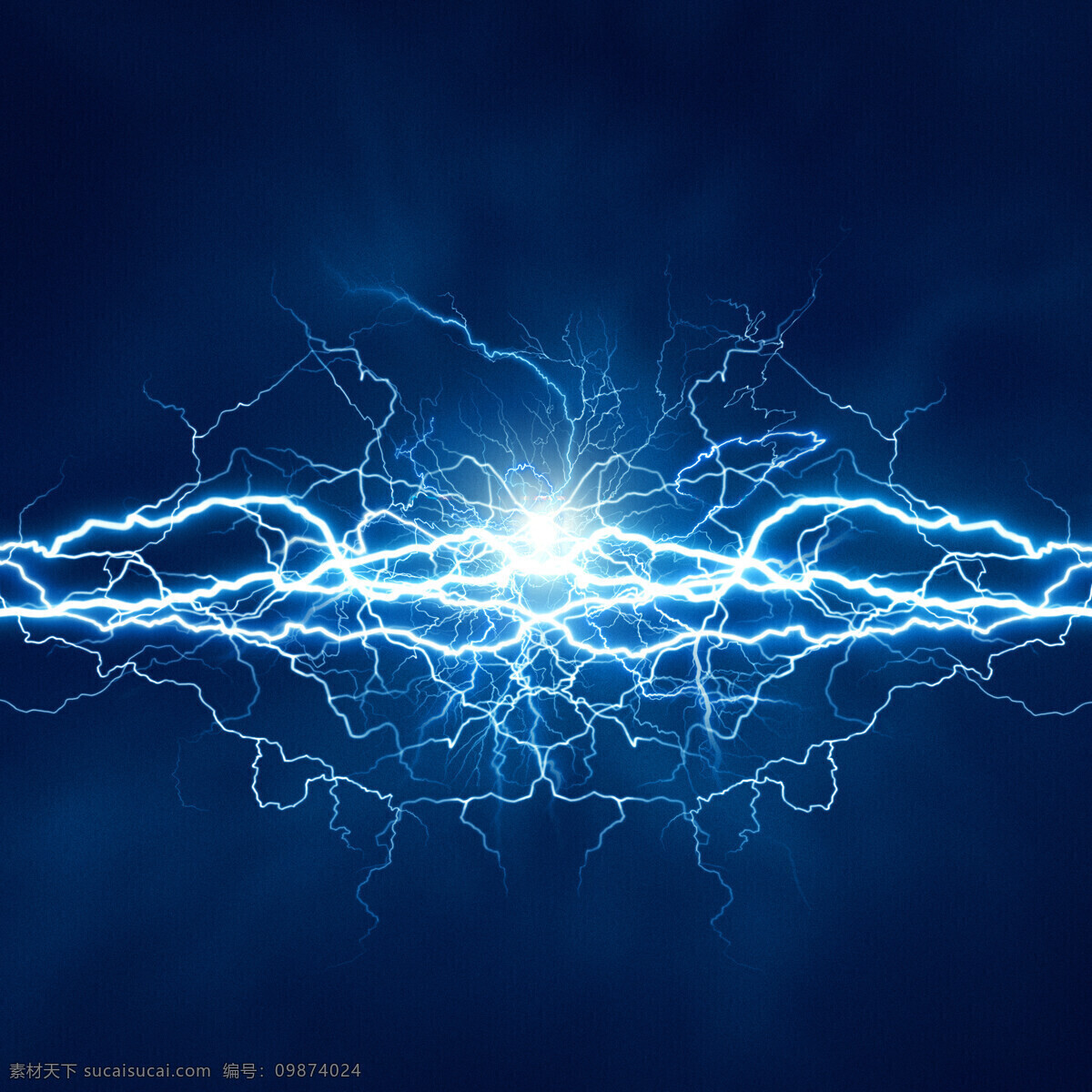 炫酷激光闪电 交叉的闪电 激光 光芒 能量 闪电 电流 电光 蓝色背景 高压电 现代科技 工业生产